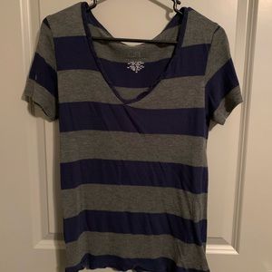 Charlotte Russe Blue Striped Shirt